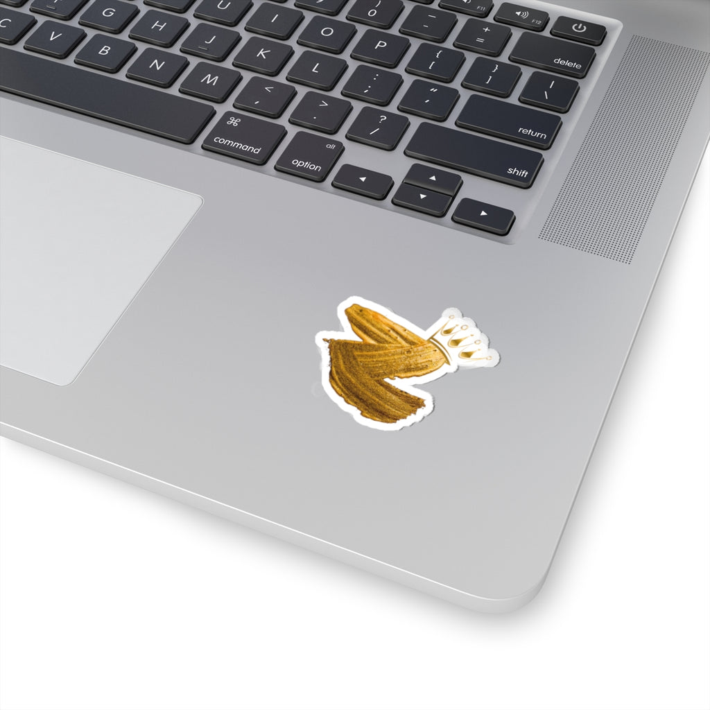 Crown Brush Kiss-Cut Stickers - Fun Decor for Laptops, Journals, Gifts, Party Favors, Craft Projects